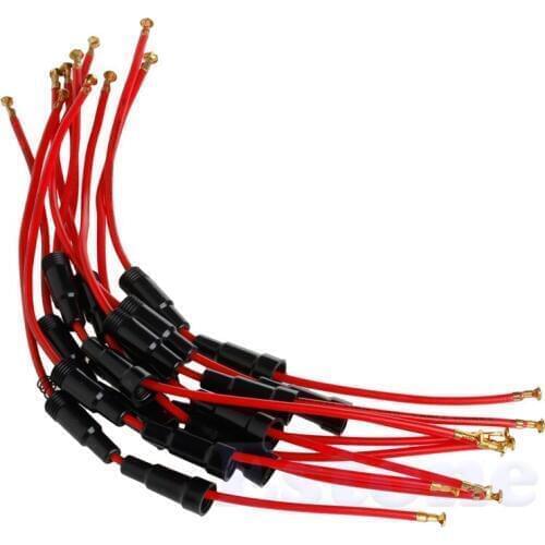 10pcs AGC 5 x 20mm 5x20 Fuse Holder Case In-Line Screw with 22AWG Wire Cable H02