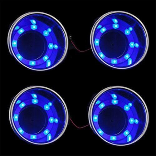 4 Pcs/Lot Portable DC12V Blue LED Cup Drink Holders For Car Marine Inner Accessories