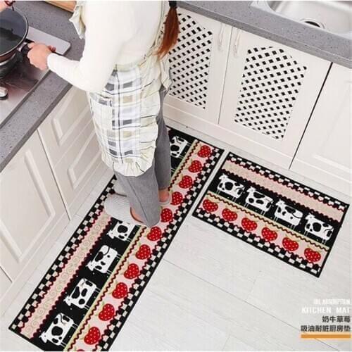40x60cm+40x120cm Fashion Machine Washable Oil absorption Anti-skid Carpet/Floor/Living room/kitchenArea Rug kitchen door mat