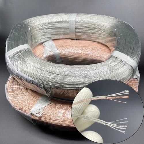 500m Copper Tinned 2-core Transparent Parallel Wire Flower Cable Waterproof LED Lamp Holder Wire 30awg Soft PVC Charging Cable