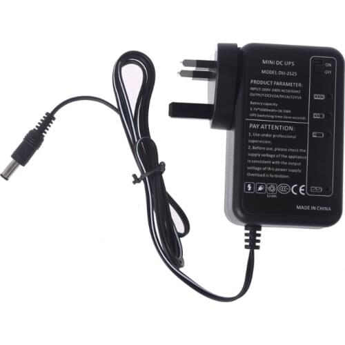 5000mAh 5V 9V 12V DC Output UPS Power Supply for WiFi Router Moderm LED Lamp Fan CCTV Camera