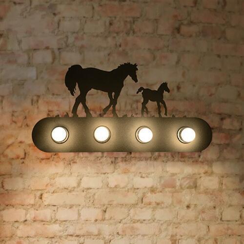 6 style Vintage American country lighting creative industrial horse animal Wall Lamp E27 for Bar Bedroom restaurant