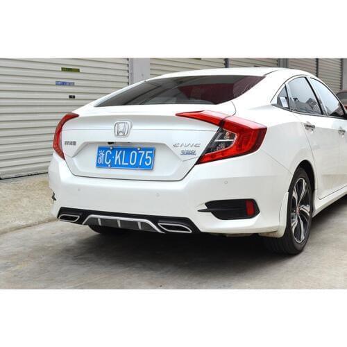 ABS Black Primer Car Rear Bumper Lip Auto Car Diffuser For Honda civic 2016 2017 2018