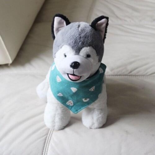 Cute Dog Bandana Triangular Bandage Designer Linen Scarf Adjustable Clip Collar Pet Mouse Hamster Kerchief Neckerchief