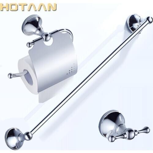 Free shipping,Brass Bathroom Accessories Set,Robe hook,Paper Holder,Towel Bar,Towel Ring,bathroom sets,chrome HT-813500-C