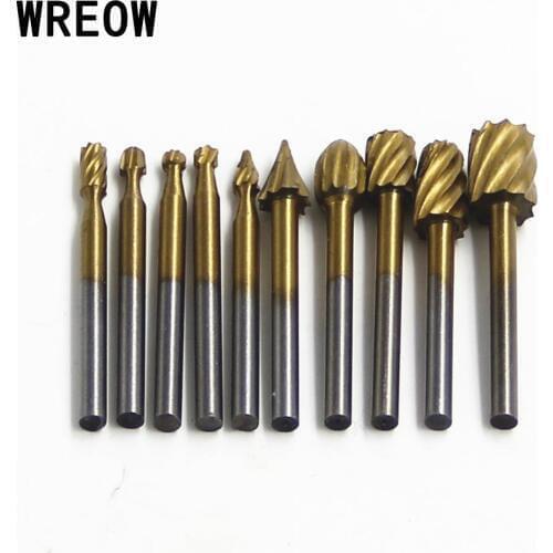 Wooden rotating cymbal HSS Titanium Routing Rotary Milling File Cutter Woodwork plastic Carve Tool carved inverted openwork Tool
