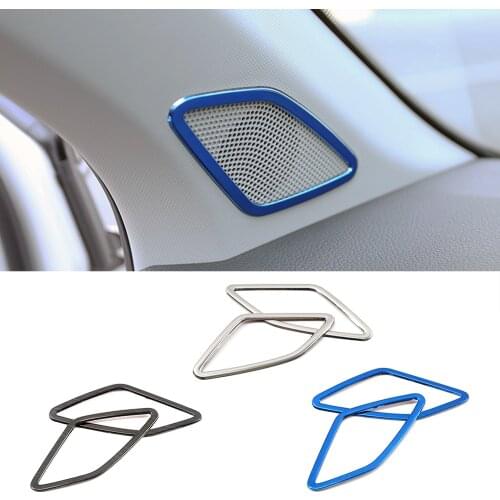 For Skoda Karoq 2017-2021 A Pillar Audio Speaker Sound Ring Cover Frame Trim Car Interior Accessories Decoration Sticker