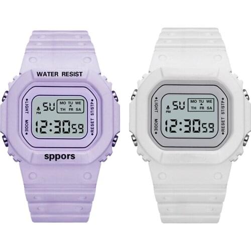 Fashion Men Women Watches Casual Transparent Led Digital Sport Watch Lovers Gift Clock Children Kids Wristwatch Female Clock