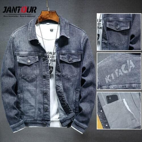 2020 New Men Jacket Winter Thicken Men Clothing Denim Jacket Single Breasted Turn-Down Collar Jackets Veste Homme Big Size M-4XL