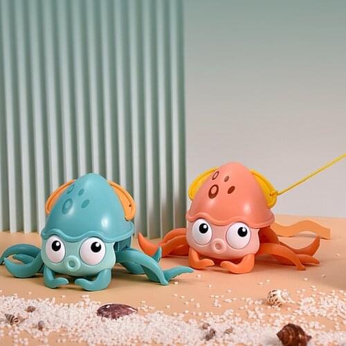 New Baby Bath Toys Walking Octopus Childrens Swimming Pool Water Play Wind-up Chain Clockwork Water Toys For Kids