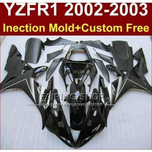 Glossy black custom fairing for YAMAHA bodywork YZF1000 02 03 YZF R1 2002 2003 yzf r1 body parts Aftermarket +7gifts