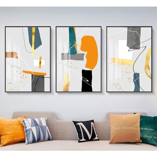 Simple Nordic bedroom bedside dining room home decoration atmosphere sofa background wall frameless printing hanging painting