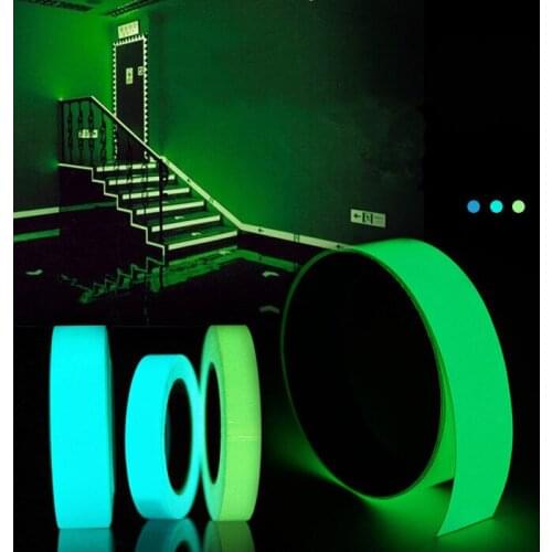 5mx15mm Luminous Tape Self-adhesive Green Blue Glowing In The Dark Safety Stage Home Decor