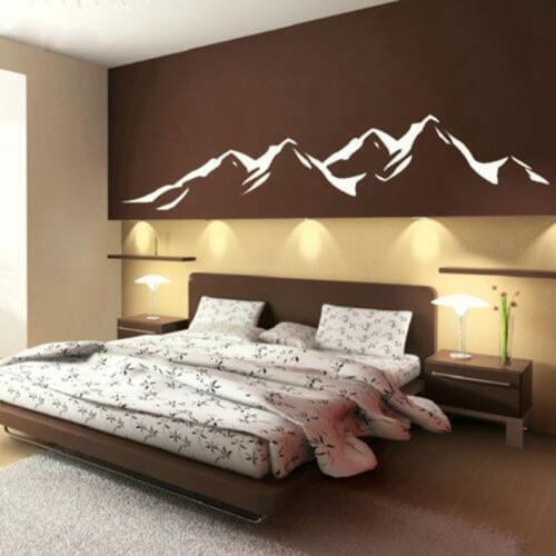 Mountains - Removable Vinyl Decal / Art Decor Wall Sticker , Large size wall background decoration stickers mountain