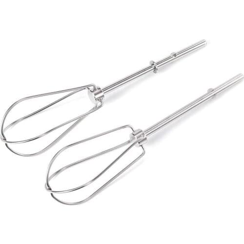 2pcs Stainless Steel Mixing Rods Blender Head Eggs Cream Flour Cake Stirrer Whisk for KHM2B W10490648 KHM926 Hand Mixer Beaters