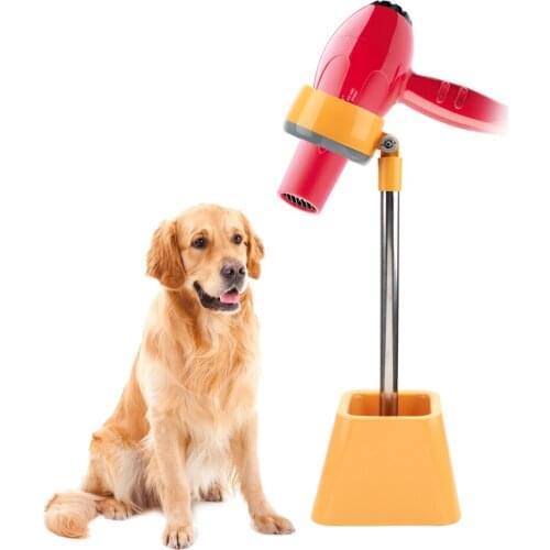 Dog Cat Grooming Dryer Pet Hair Dryer Bracket Grooming Cleaning Supplies Lazy Stent Pets Accessories Shelf 180° Rotation