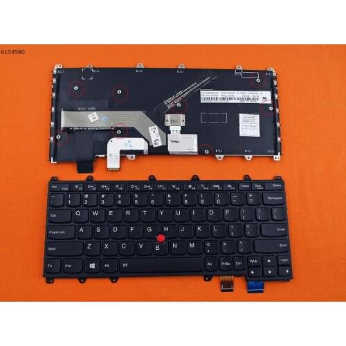US QWERTY New Replacement Keyboard for Lenovo Thinkpad Yoga 260 370 X380 Laptop Black Backlit with Pointer