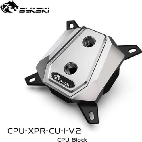 Bykski INTEL CPU Water Block Full Metal Copper For LGA 1366/115X/2011/2066 CPU Cooler No LED Heatsink Aluminum CPU-XPR-CU-I-V2