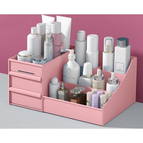 Waterproof Plastic Cosmetic Box with Drawers Desktop Storage Makeup Organizer for Home Organize Box Plastic Holder Organizers