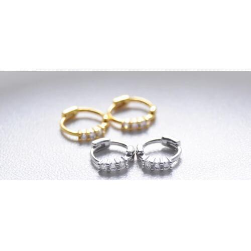 New 925 sterling silver earring fashion Small zircon ear ring ear bone mini ear bone wild simple trend female ear jewelry