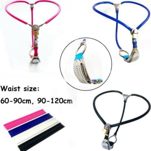 Female Stainless Steel Adjustable Chastity Belt Invisible Thong Pants Device T- type Chastity Device with Hole Sex Toy for Men
