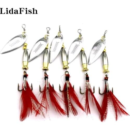 1Pcs 8CM 8G Trout Hard Sequin Fishing Lures Noise Metal Rotating Artificial Wobbler Wear-resistant/Strong Fishing Hard Baits