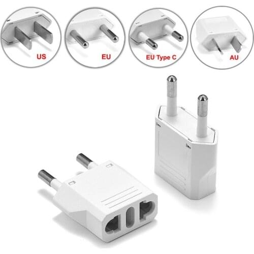 10pcs US To EU Japan China CN Travel Adapter US AU EU Plug Power Adapter Outlet Electrical Plug Outlet US to EU Plug Converter