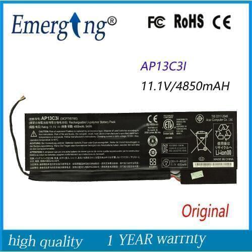 11.1v 4850Mah Original New High Quality AP13C3i Laptop Battery for acer P3-131 X313