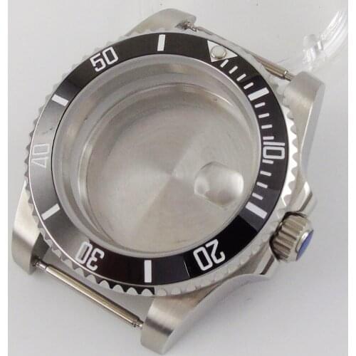 40mm Accessories Parts Sapphire Glass Ceramic Bezel Watch Case Fit NH35A NH36A ETA 2836 Miyota MOVEMENT