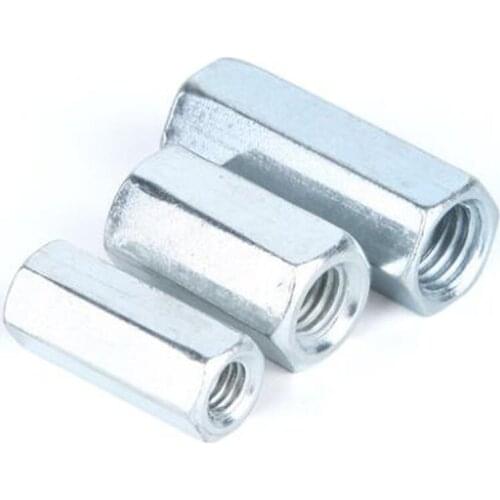 5PCS M6 M8 M10 Galvanized Long Hex Nut Screw Connection Nut