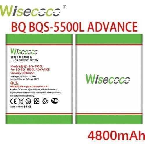 WISECOCO 4800mAh Battery For BQ BQ-5500L BQS-5500L ADVANCE Mobile Phone In Stock Battery With Tracking Number