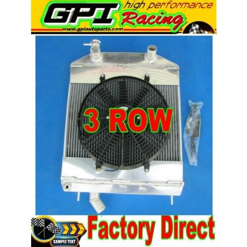 62MM 3ROWS Aluminum Radiator +shroud + FAN FOR Jaguar XK150 Roadster DHC FHC1950S 1957-1960 1958 1959 60 59 58 57