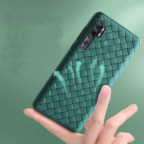 For Xiaomi Mi Note 10 Lite Case Luxury BV Grid Weaving Slim soft Protective back cover case for xiaomi mi note 10 pro note10