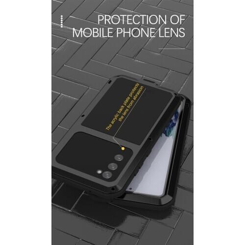 Love Mei Powerful Phone Case For Samsung Galaxy S20 Fe Metal Armor Shock Dirt Proof Water Cases For Samsung Galaxy S20 Fe 5G