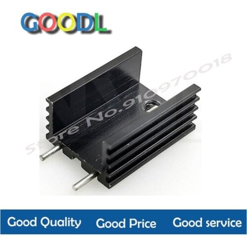 5PCS double needle 15*10*20MM black aluminum heat sink YK20 TO-220 triode heat sink