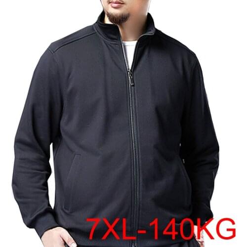 Autumn spring jackets men 7XL bust 139cm Plus size 5XL 6XL Loose men jackets