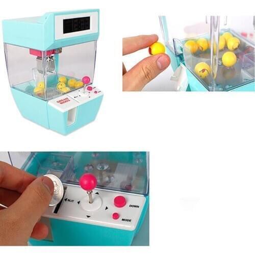 Kids Mini Claw Hanging Doll Toy Coin Operated Game Machine UFO CATCHER Machines Crane Coin Machine Game Candy Alarm Clock