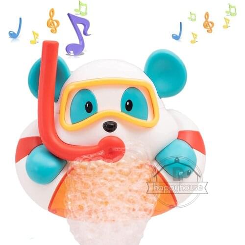 Baby Bath Toys Bubble Machine Crabs Frog Music Kids Bath Toy Bathtub Soap Automatic Bubble Maker Baby Bathroom Toy for Children