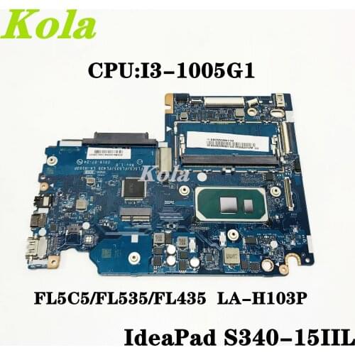FRU 5B20W89110 For Lenovo S340-15IIL Touch Laptop Motherboard LA-H103P with CPU I3 1005G1 UMA_4G DDR4 100% Fully Tested