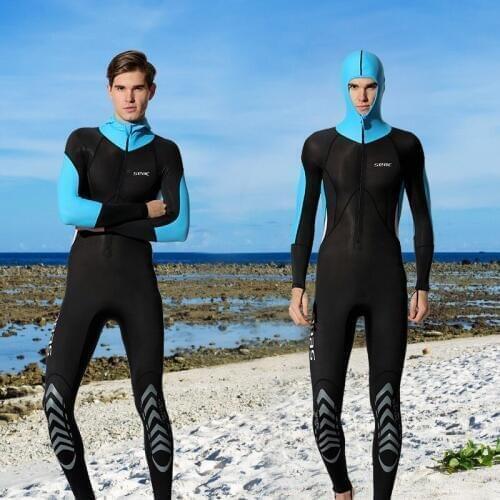 Hisea UV Protection Men Wetsuit one piece Full Bodysuit Quick Dry Swimsuit for Surf Triathlon Spearfishing Scuba Diving Suit