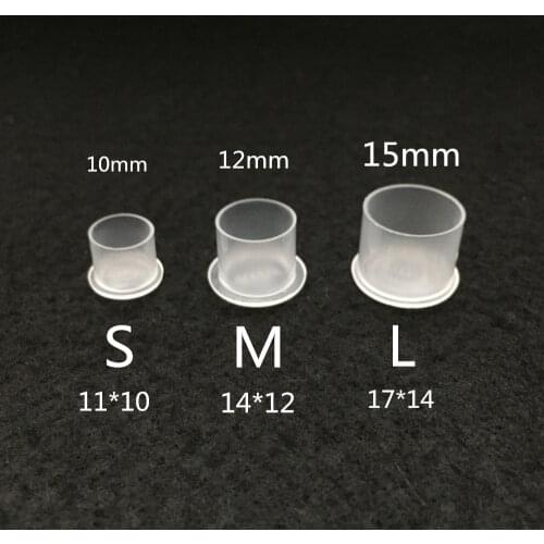 1000pcs Top Quality Plastic Permanent Makeup Clear Tattoo Ink Cups Pigment Caps Tattoo Accessories Free Shipping