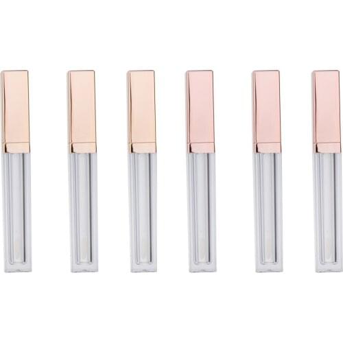 3 Pieces 4ml Mini Lip Gloss Tubes, Refillable Empty Lip Balm Containers DIY Tube With Lid for Lipsticks Samples Storage