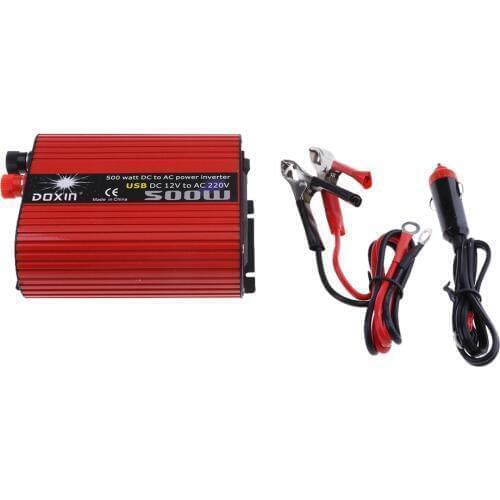 Lovoski Car 500W Pure Sine Wave Power Inverter DC 12V TO AC 220V Converter