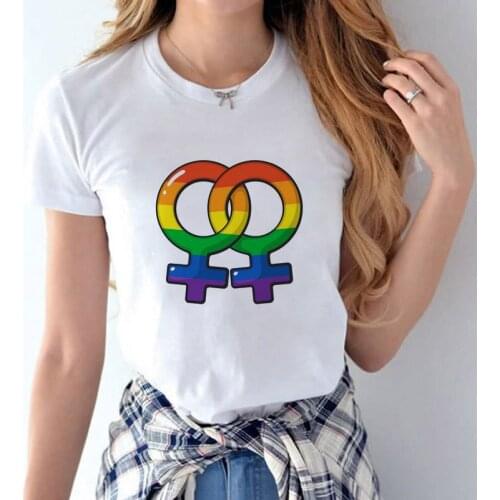 Maycaur Women Rainbow T Shirt Fashion Graphic Printed Tshirts Casual Tees Tumblr Female T Shirt Harajuku T-Shirts Clothes Femme