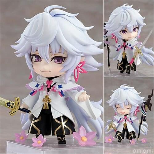 Cute Anime Fate Grand Order 970-DX Caster Merlin Magus of Flowers Ver. PVC Action Figure Collectible Model Toys Doll 10CM