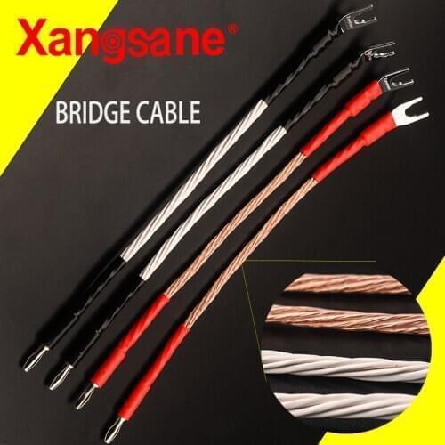 Xangsane 8TC OCC 20cm pure copper speaker bridge cable jumper over machine line speaker audio cable