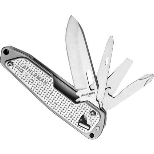 LEATHERMAN - FREE T2 Multitool and EDC Pocket Knife with Magnetic Locking and One Hand Accessible Tools