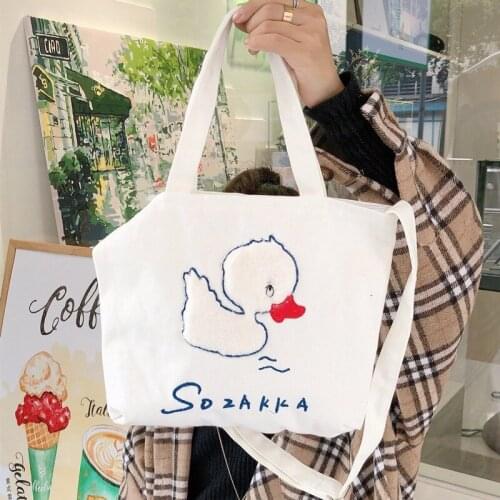 New Environmental Women Tote Bag Cute Pattern Girls High-Quality Handbags Canvas Shoulder Messenger Bags Shopper Bag