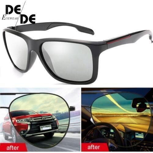 New Photochromic Polarized Sunglasses Men Car Driving Goggles Chameleon Sunglass Male Discoloration Glasses B1037