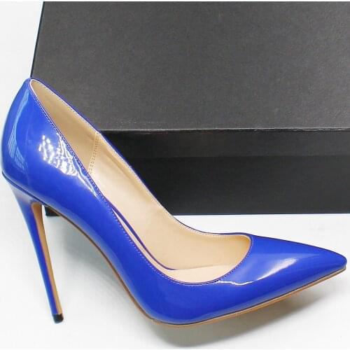 Big Size New Classic Pointed Toe Thin High Heel Sexy Women Pumps Candy Colors For Office Lady Elegant Patent Leather Shoes C021A